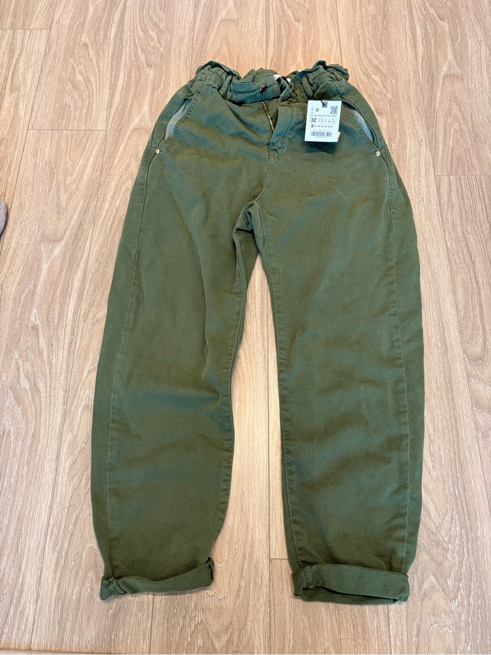 Womens Olive Green Casual Pants